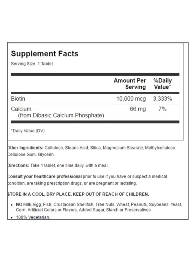Natrol Biotin Maximum Strength Dietary Supplement 100 Tablets - Image 3